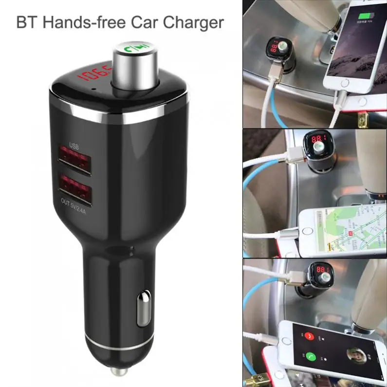 

Car LCD Bluetooth MP3 Music Player Kits Auto Radio Player Hands-free FM Transmitter Extend Dual USB