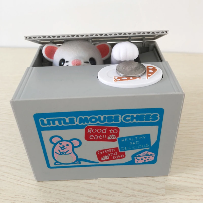 Mouse Электрическая копилка, детские игрушки, автоматическая кража копилки для кошек, копилка Панда-воришка, копилки, игрушки, копилка, забавные Новые экзотические детские игрушки - Цвет: Mouse
