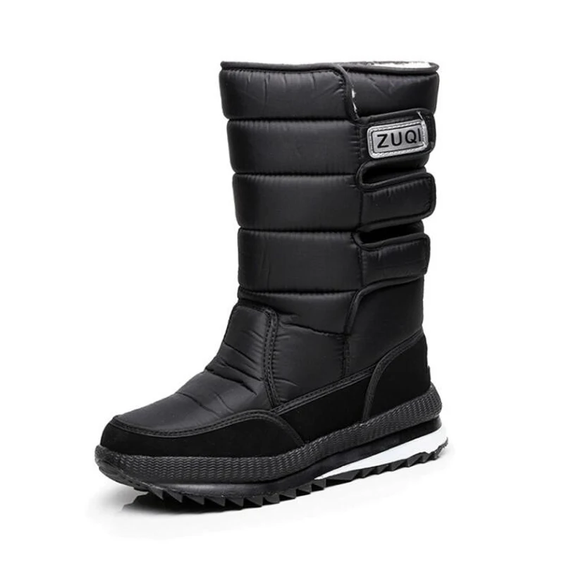 Men's Platform Thick Plush Waterproof Snow Boots with Slip-resistant soles in Sizes 34 - 47 2