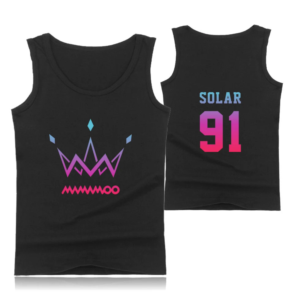 Популярная майка с принтом MAMAMOO в стиле хип-хоп Повседневная летняя хипстерская