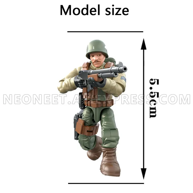 4IN1 For Mega Bloks Construx MiniFigures Call of Duty Military Soldiers City SWAT Police Weapon Motorcycle Building Blocks 2
