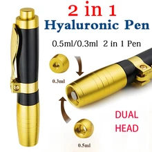 Новинка, 2 в 1, гилароновая кислотная ручка для губ, наполнитель, гиалуроновая ручка, распылитель против морщин, мезо, Пистолеты для инъекций, гиалурон, кожный наполнитель, ручка
