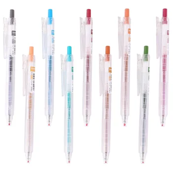 

1 Set of Creative Scrapbook Pen Multi Color Gel Pen Stationery Supplies Marker Pens Colorful (9 Colors Nordic Style)