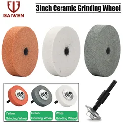 75mm 3 Inch Grinding Wheel Polishing Pad Abrasive Disc Ceramic Bench Grinder Wheels Set For Metal Grinding Drill Rotary Tools