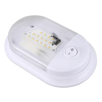 

12V /24Vled Rv Ceiling Dome Light Rv Interior Lighting For Trailer Camper With Switch, Single Dome (Warm White)