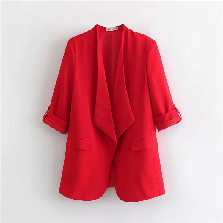 

Z2019 Europe And America Spring And Autumn New Style WOMEN'S Dress Fold-down Collar Casual Suit Jacket 2122/583 2122583