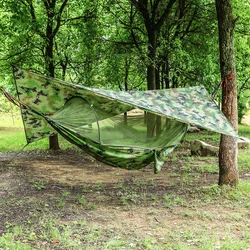 Hamac de Camping en plein air étanche, rideau de ciel, ouverture rapide et automatique, avec moustiquaire 