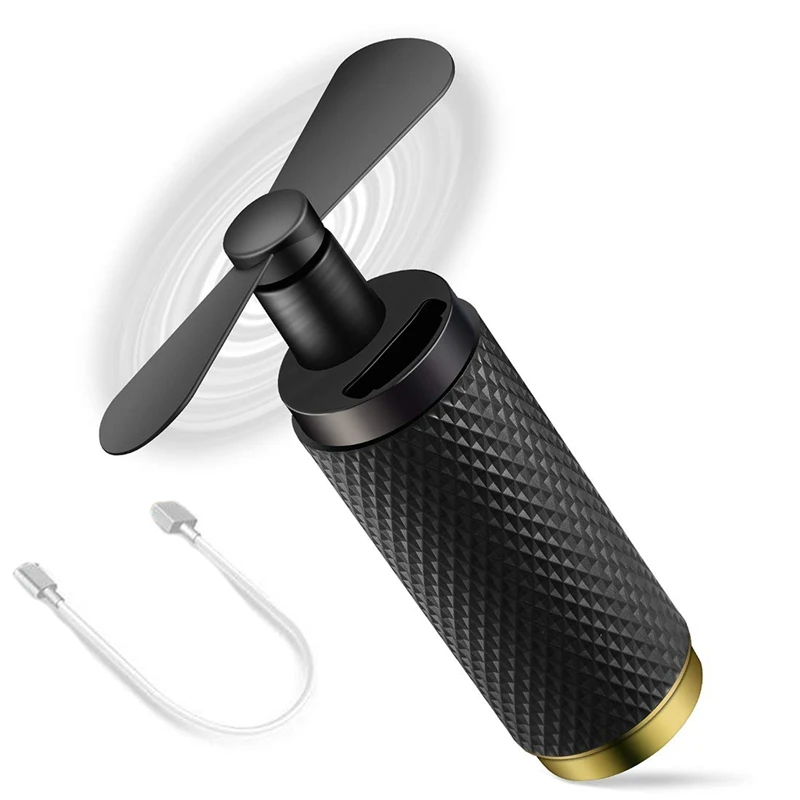 

Hand Held Fans Small Fan,Usb 2200Mah Rechargeable Battery,8-12H Work Time, Travelshopping/Football Cooling Fan For Women Black