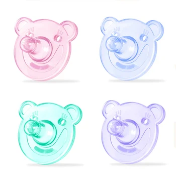 

Cartoon Bear Smiling Face Dummy Pacifier Soft Silicone Newborn Baby Soother Nipple Baby Newborn Care Feeding Pacifier