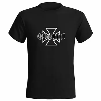 

Old School Rock Symbol T Shirt Men Women metal heavy German sign cross festival party Birthday Gift Tops Tee Shirt
