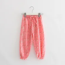 Импортные товары; INS; Лидер продаж; сезон весна-лето-осень; брюки с цветочным рисунком; летние противомоскитные штаны для маленьких девочек; Lan