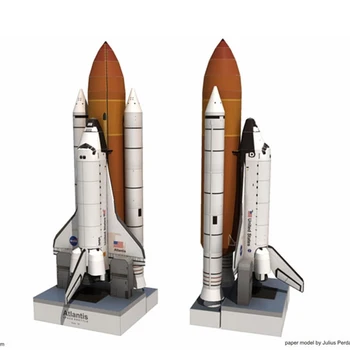 

3D Paper Model 34cm 1:150 Space Shuttle Atlantis Papercraft Handmade Puzzles Educational DIY Kids Toys Birthday Gift 2205