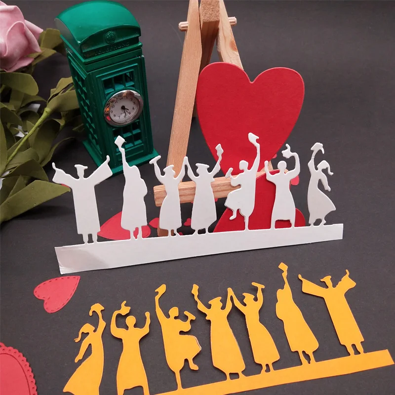 

55*142mm Graduation season new Metal Cutting Dies for decoration card DIY Scrapbooking stencil Paper Craft Album template Dies