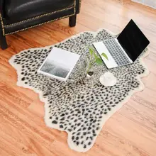 Мягкий плюшевый ковер 100x94 см принт с леопардовым узором ковер имитация искусственного плюшевый коврик ковер домашняя спальня Леопардовый принт ковер