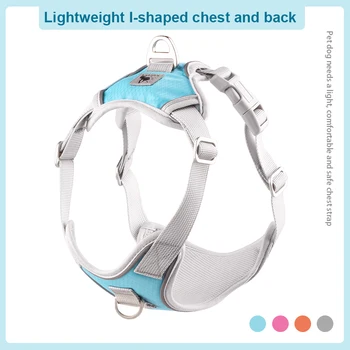 

Dog Harness Vest Adjustable I-shaped Pet Chest strap Cat Vest Leash Automatic Dog Leash Pet Supplies S/M/L
