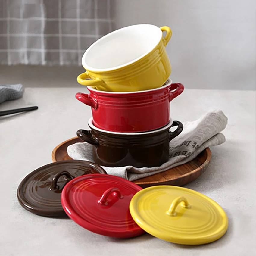 Souffled Baking Bowl Porcelain Baking Mold Creative Steamed Egg Stew