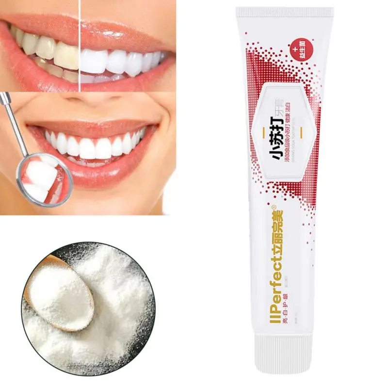 

Baking Soda Probiotics Toothpaste Whitening Toothpaste With Press Type Mint-flavored Toothpaste Deep Cleaning Toothpaste