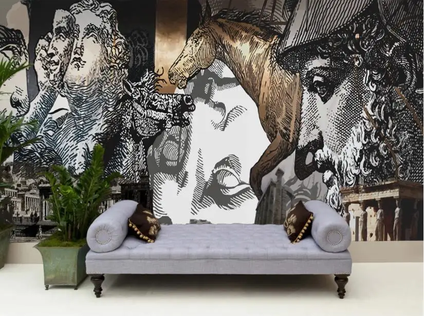 3D обои для дома, обои на заказ, ручная роспись, статуэтка, для гостиной, спальни, бара, KTV, художественная 3d-фреска