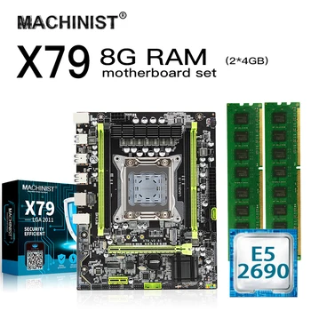 

X79 motherboard set kit with Intel Xeon E5 2690 LGA 2011 CPU 8GB(2*4GB) 1600MHz DDR3 ECC REG memory RAM MATX NVME M.2 SSD