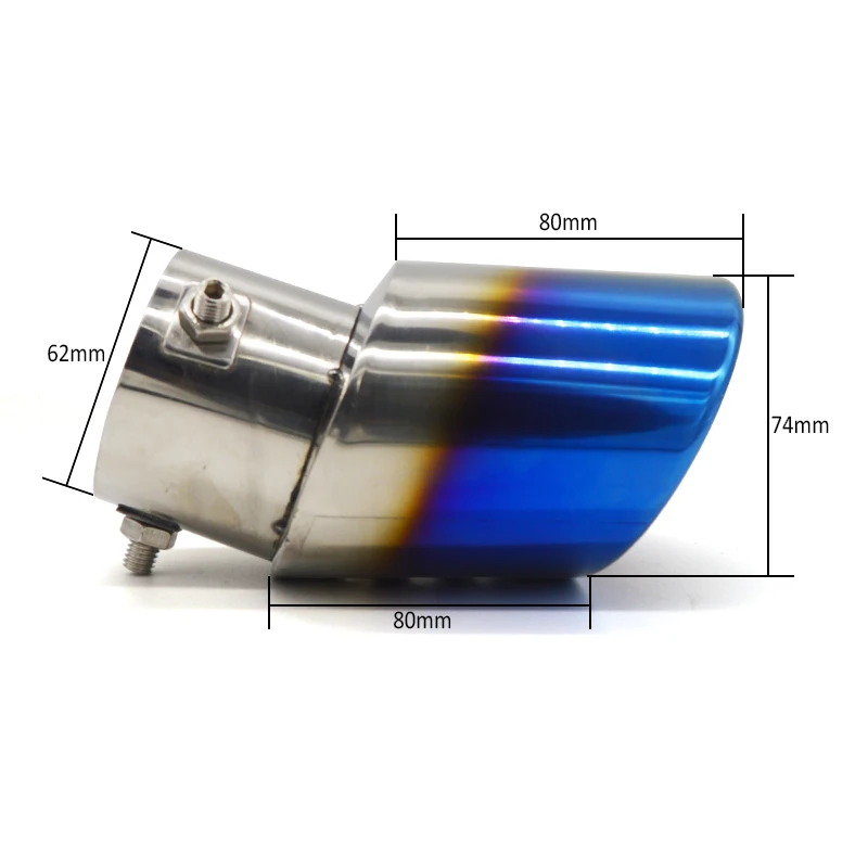 Universal Chrome Stainless Steel Automobiles Car Exhaust Muffler Tip pipe For Toyota Nissan Ford Chevrolet Peugeot Fiat Suzuki