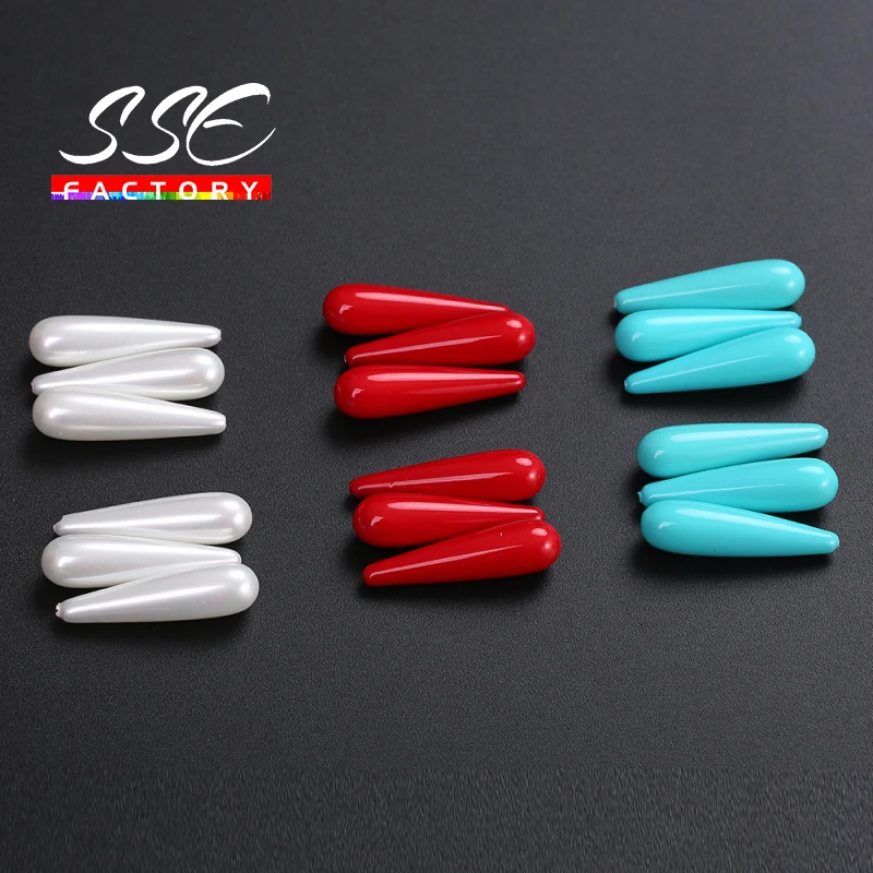 

5PCS Natural Shell Beads Half Drilled Water Drop Loose Beads For Jewelry Making DIY Earring Studs Accessories Wholesale 8X30mm