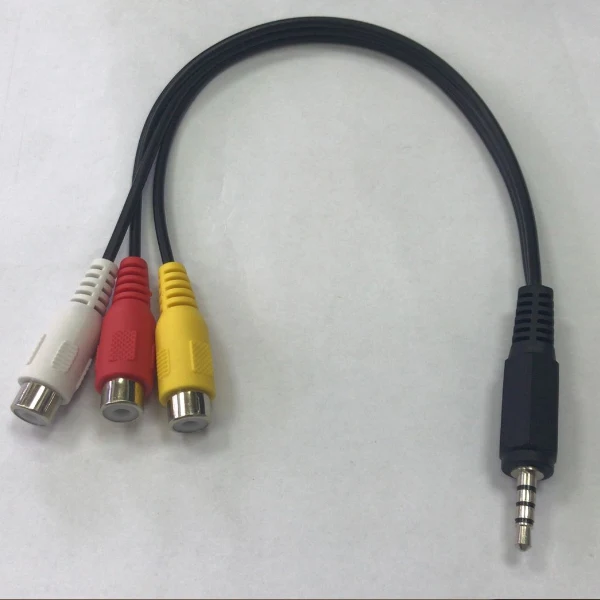 2 5 мм Мини AV Разъем для 3RCA Женский М/F аудио видео кабель переходник со стерео