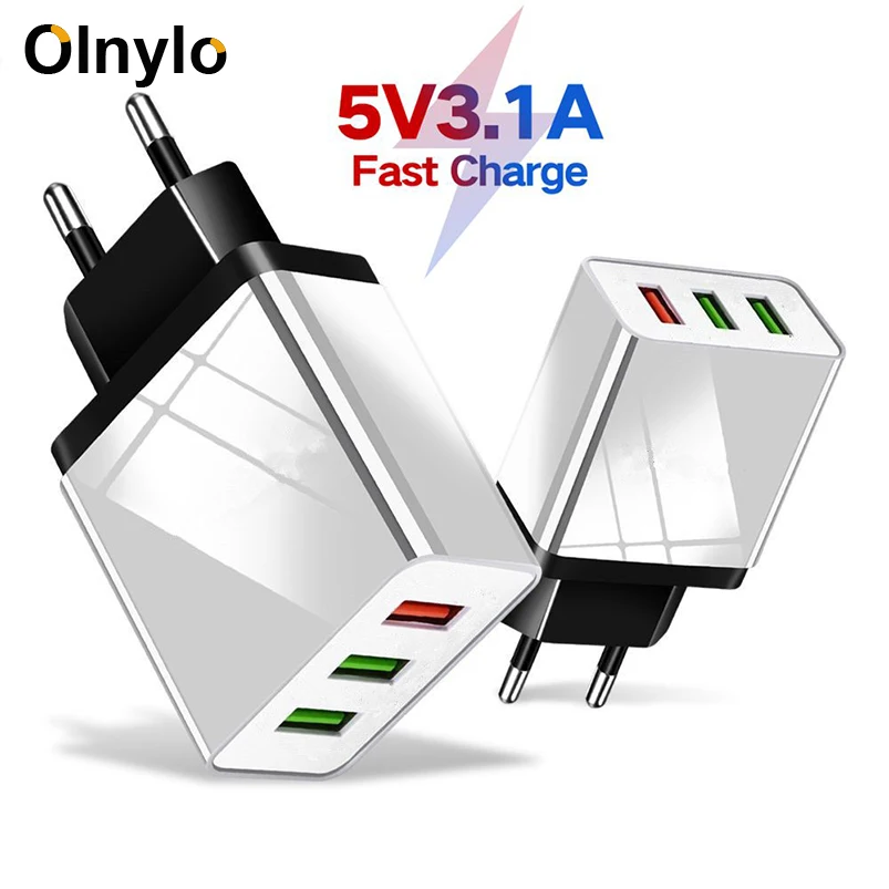 

Olnylo USB Charger for iPhone 11 Pro Max XR XS iPad Fast Wall Charger for Samsung S10 Huawei Mate 30 Ports Mobile Phone Charger