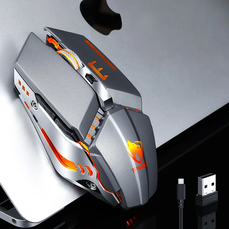Wireless gaming mouse four gear dpi adjustment Thunder Wolf Q15 charging mute laptop office games