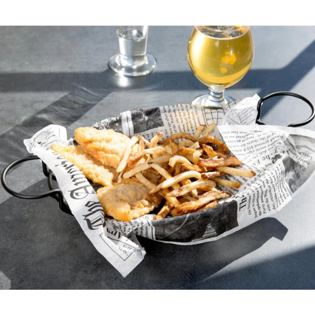 Stainless Steel French Fries Serving Basket for Fries Chips Fish Chicken