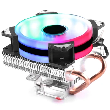 

DELEFUN CPU Cooler 2 Pure Copper Heat Pipe Cooling Tower Down Pressure Cooling System 9cm CPU Cooling Fan CPU Radiator for AMD I