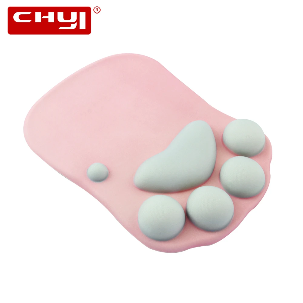 CHYI милый мультфильм розовый Кот коготь коврик для мыши браслет на запястье отдых игровой коврик для мыши мягкий силиконовый браслет коврик для игровой мыши для Overwatch