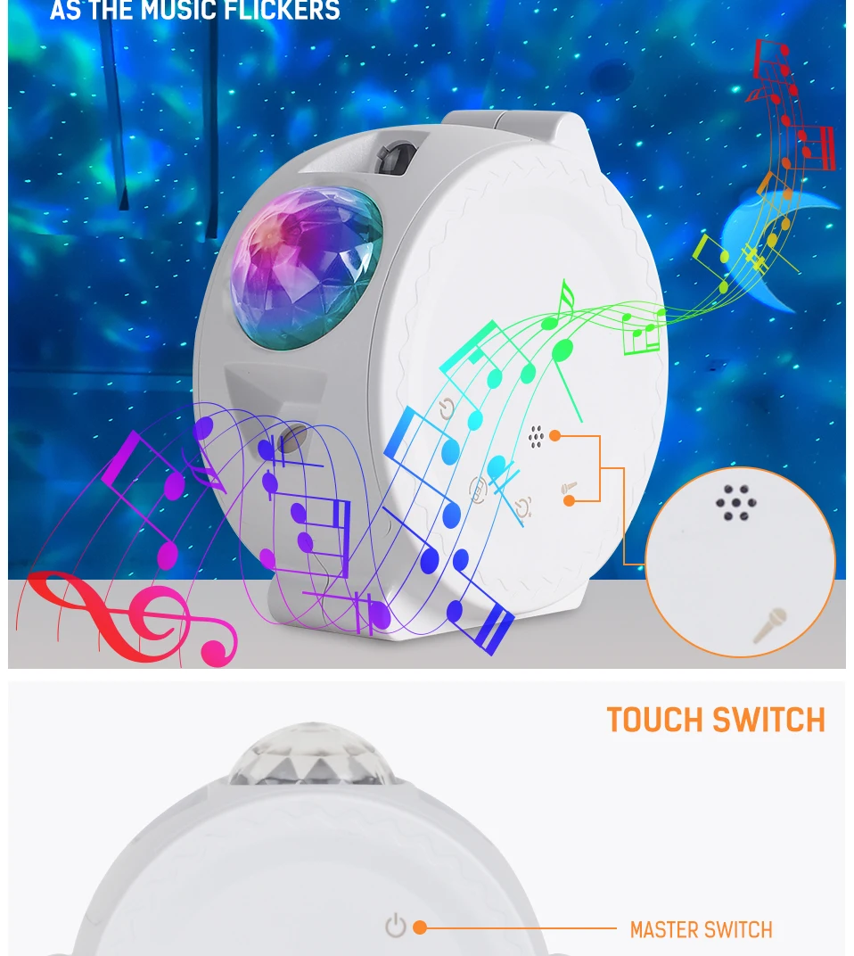 DC5V светодиодный сцена с прожекторами для дискотеки DJ Disco ball 18650 Батарея мощность Звук управление проектор музыка рождественские украшения для дома