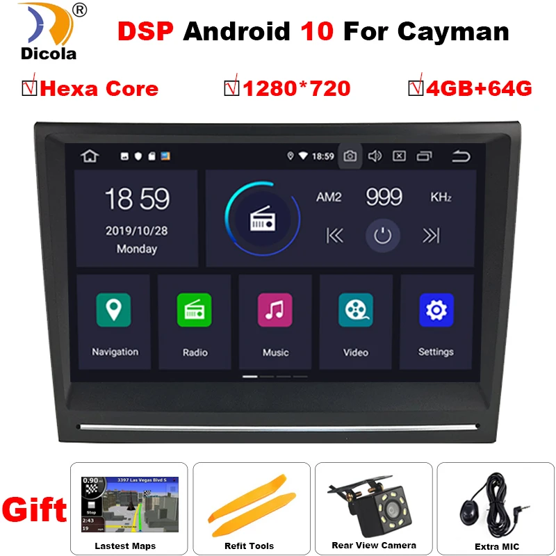 8 ''Android 10 PX6 DSP автомобильный стерео плеер GPS для Porsche 911 997 Cayman 987 2005 2006 2007 2008 Boxster