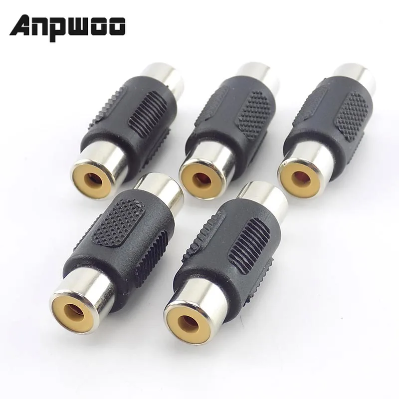 Uds RCA hembra a hembra RCA Cable de Audio y Video Jack adaptador de enchufe macho para cámara Cctv sistema de seguridad Bnc conector hembra