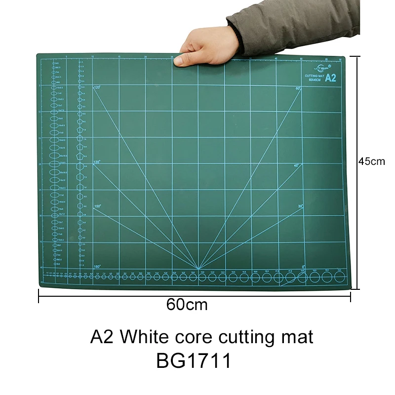 1 шт. A2 A3 A4 ПВХ коврик для резки лоскутный коврик для резки A3 Лоскутные инструменты ручной DIY инструмент разделочная доска Двусторонняя самовосhealing вающаяся - Цвет: A2 White core BG1711