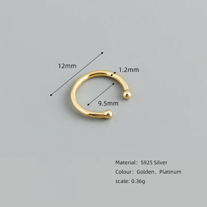 925 Sterling Silver Minimalist Fashion Ear Cuff Clip on Earrings Women Men Girl Without Piercing Nose Ring Jewelry silver earrings,womens earrings