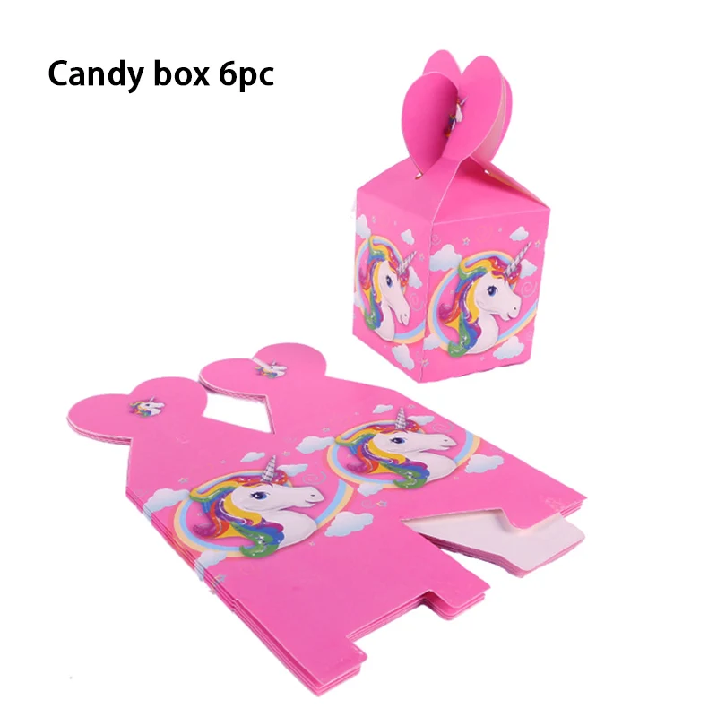 Color Unicorn Единорог Микки Минни Покемон ребенок босс мультфильм конфеты мешок Дети День рождения декоративная бумага для вечеринок подарочные коробки Детские принадлежности для душа - Цвет: Color Unicorn