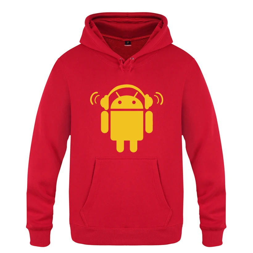 HOY HUAT Android Пародия Забавные толстовки мужские мужские пуловеры флисовые толстовки с капюшоном - Цвет: HOY HUAT