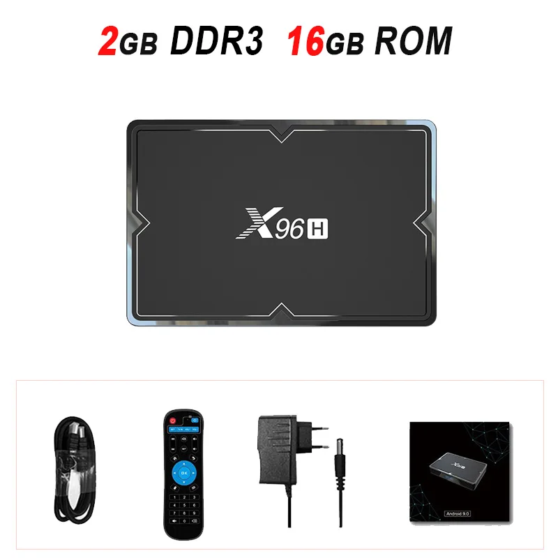 X96H tv Box Android 9,0 Smart tv Box Allwinner H603 Четырехъядерный 4 ГБ/64 Гб Youtube BT4.1 6K 2,4G/5G WiFi медиаплеер - Цвет: 2GB 16GB