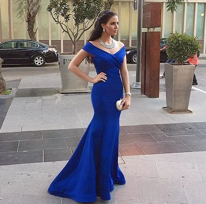 2019 Off Mermaid Long Bridesmaid Dresses Royal Blue Backless Maid Of Cheap Wedding Guest Party Gowns Plus Size|Bridesmaid - AliExpress