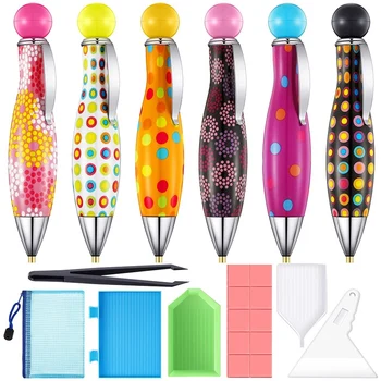 

32 Pieces of 5D Diamond Accessories Set, with Diamond Plastic Tray, Diamond Painting Clay, Tweezers and Storage Bag