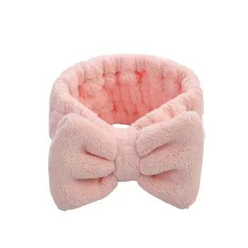 

2020 New Coral Fleece Wash Face Bow Hairbands For Women Girls Headbands Headwear Hair Bands Turban Hair Accessories