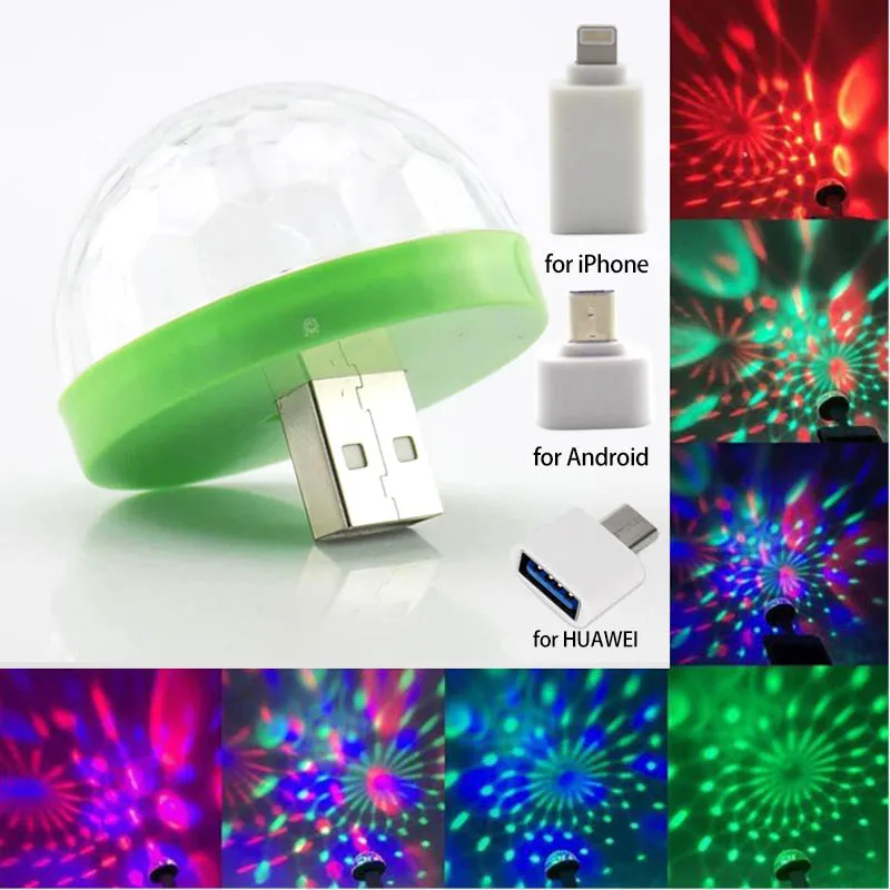 

Mini Disco Lights LED Portable USB Stage Party Decoration DC 5V USB Magic Ball For Home Karaoke Colorful Effect DJ Lighting