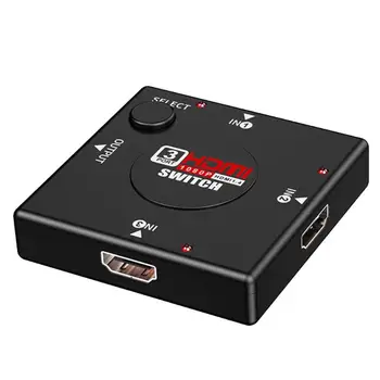 

Hot Sale HDMI Switcher Multi-function HW-HD301F HD 1080p HDMI Switch Splitter Square Type Smart 1080p HDMI Switcher