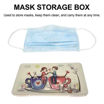 

Hot Sale Face Cover Storage Box Portable Large Storage Container Snap-in Storage Box Colorful Funny Patterns Box