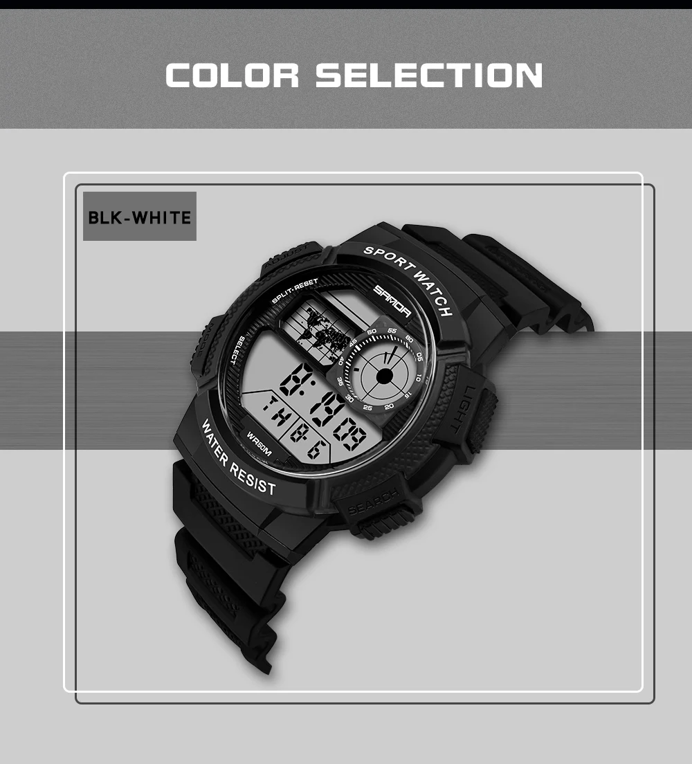 SANDA мужские водонепроницаемые электронные часы мужские светодиодный цифровые часы мужские модные спортивные военные наручные часы Relogio Masculino