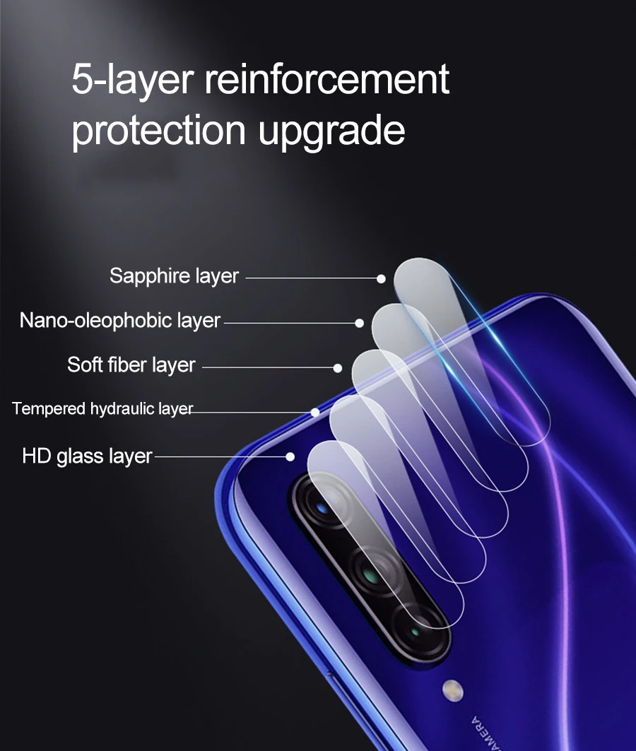 Закаленное стекло на Xiaomi Mi CC9 CC9E 9T Pro A3 A2 Стекло протектор телефона металлический бампер Защита для объектива камеры кольцо чехол
