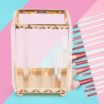 

European Style Makeup Storage Box Crystal Storage Case Lipstick Brush Pen Holder Makeup Brush Storage Jewelry Organizer