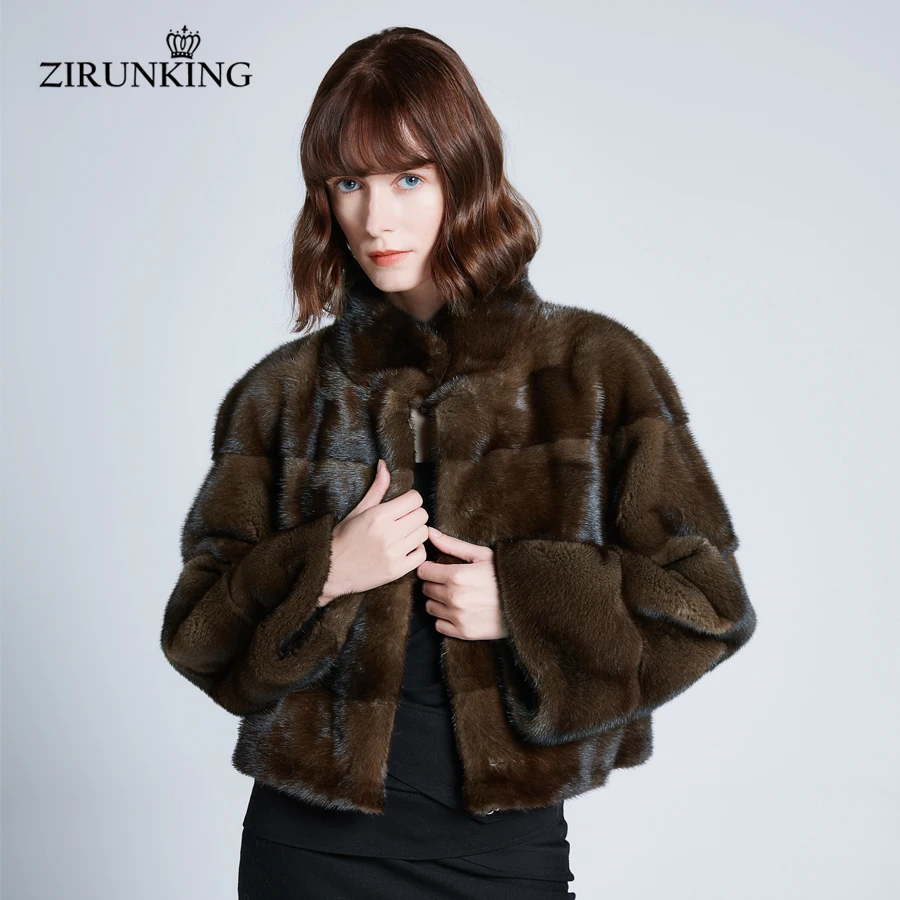 ZIRUNKING/Новинка года; женское меховое пальто из натуральной норки; теплое натуральное съемное пальто из натурального меха; женские модные зимние парки; ZC1926