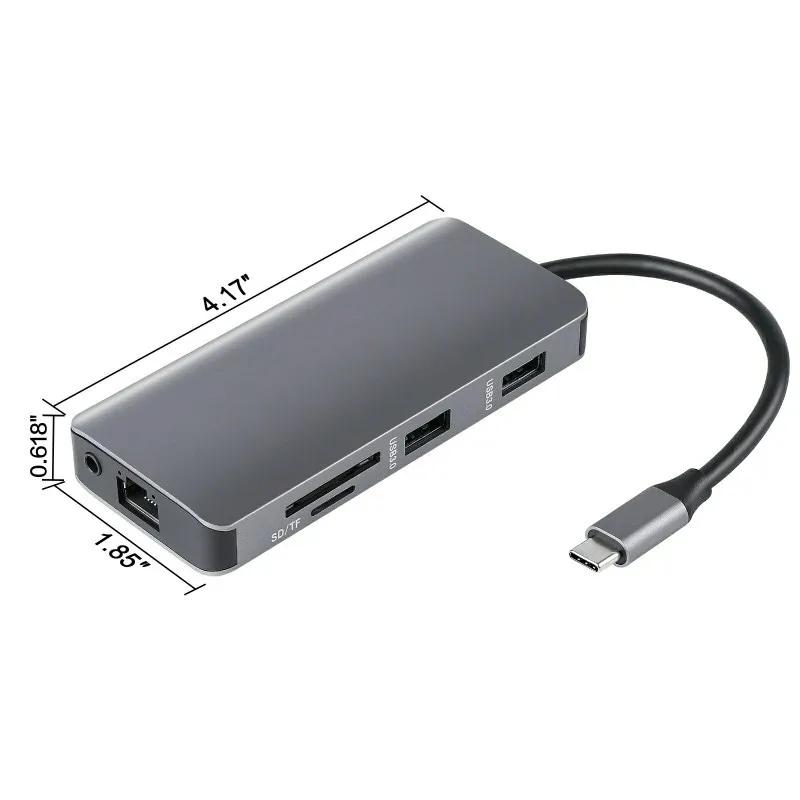 9 в 1 USB концентратор для C 4K HDMI VGA 3 0 AUX адаптер док станция MacBook Pro/Air Huawei Xiaomi Samsung S9 S8